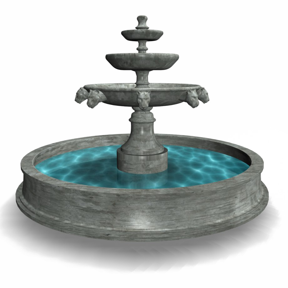 Moderner Brunnen-PNG-transparentes Bild