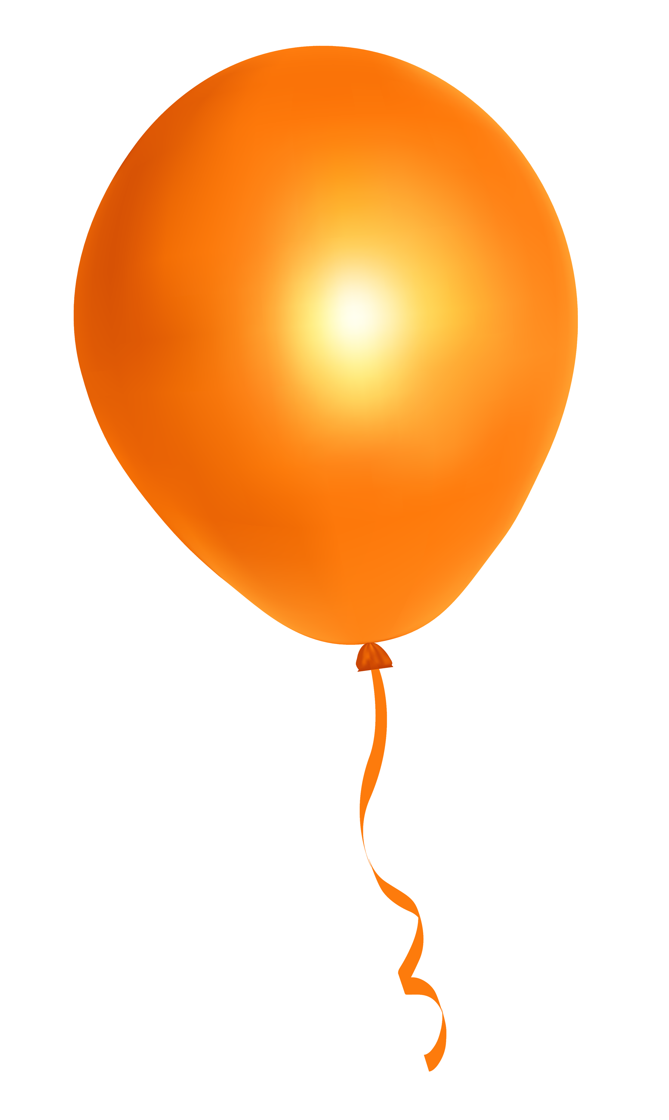 Orange Balloon PNG Background Image