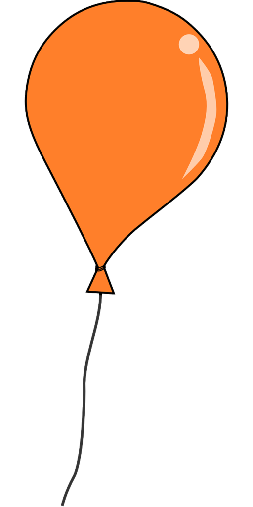 Orange Balloon PNG Pic
