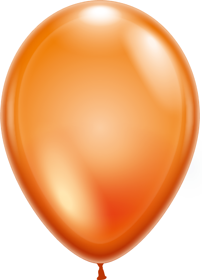 오렌지 풍선 PNG 투명 이미지