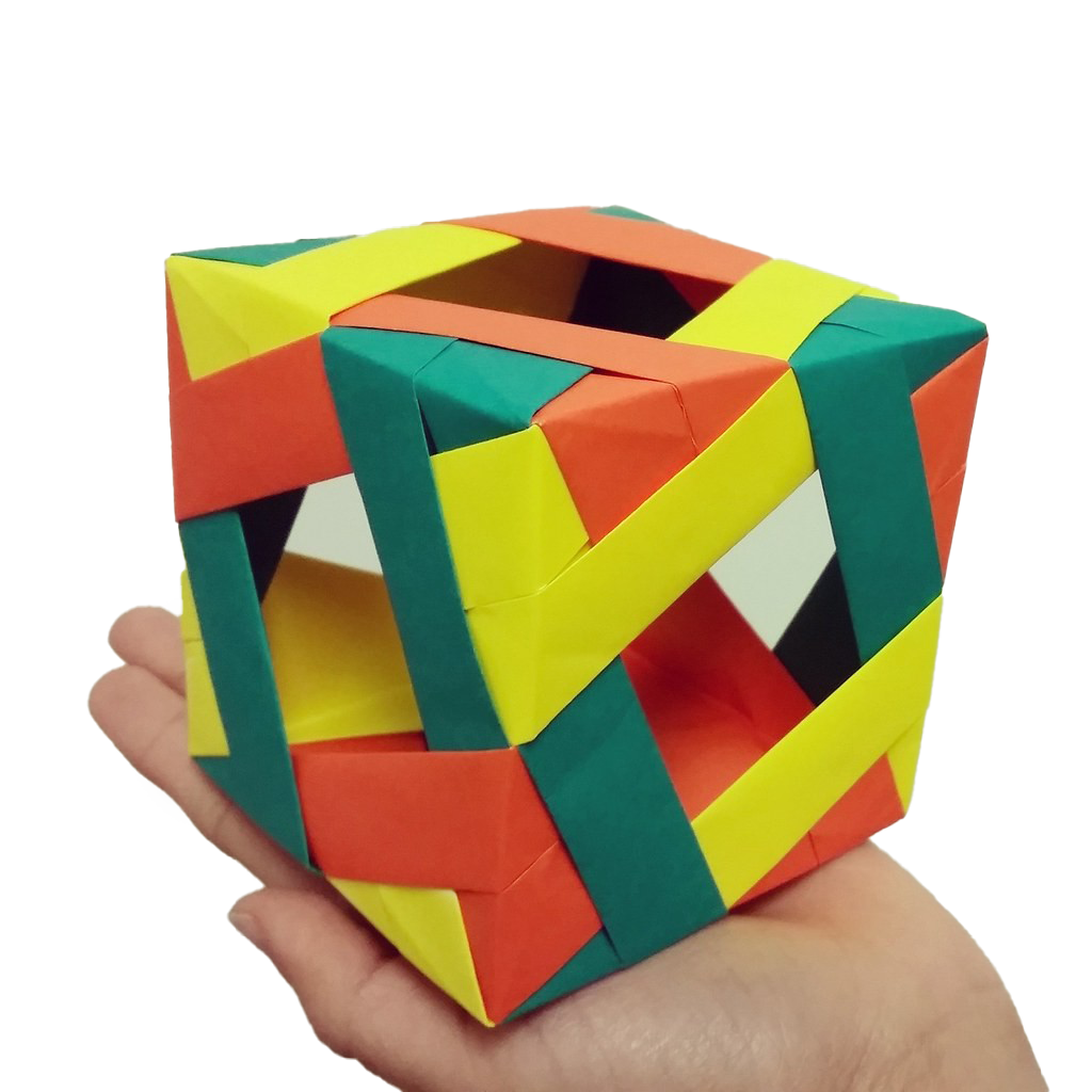 Origami Cube Free PNG Image