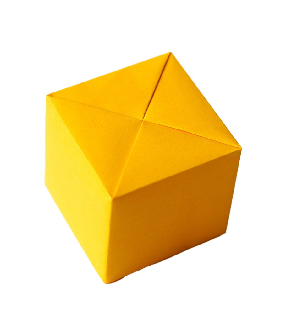 Origami Cube PNG Free Download