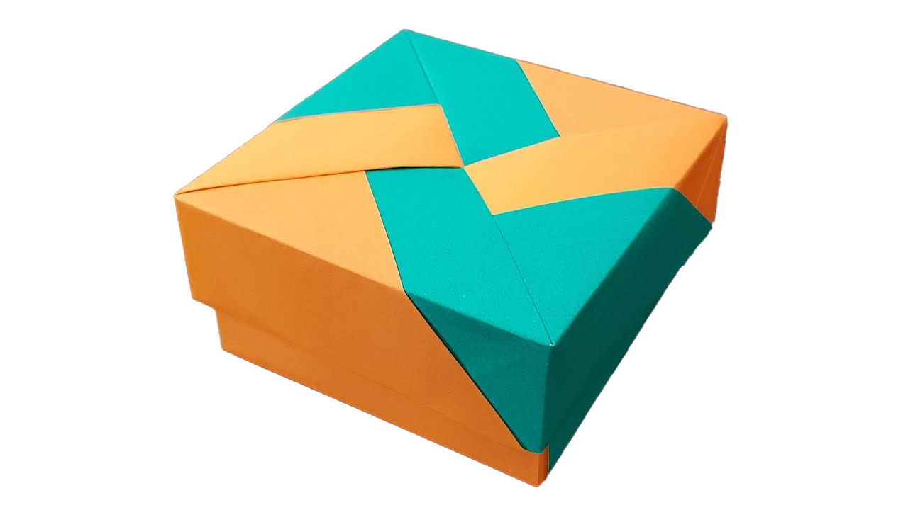 Origami Cube PNG Image