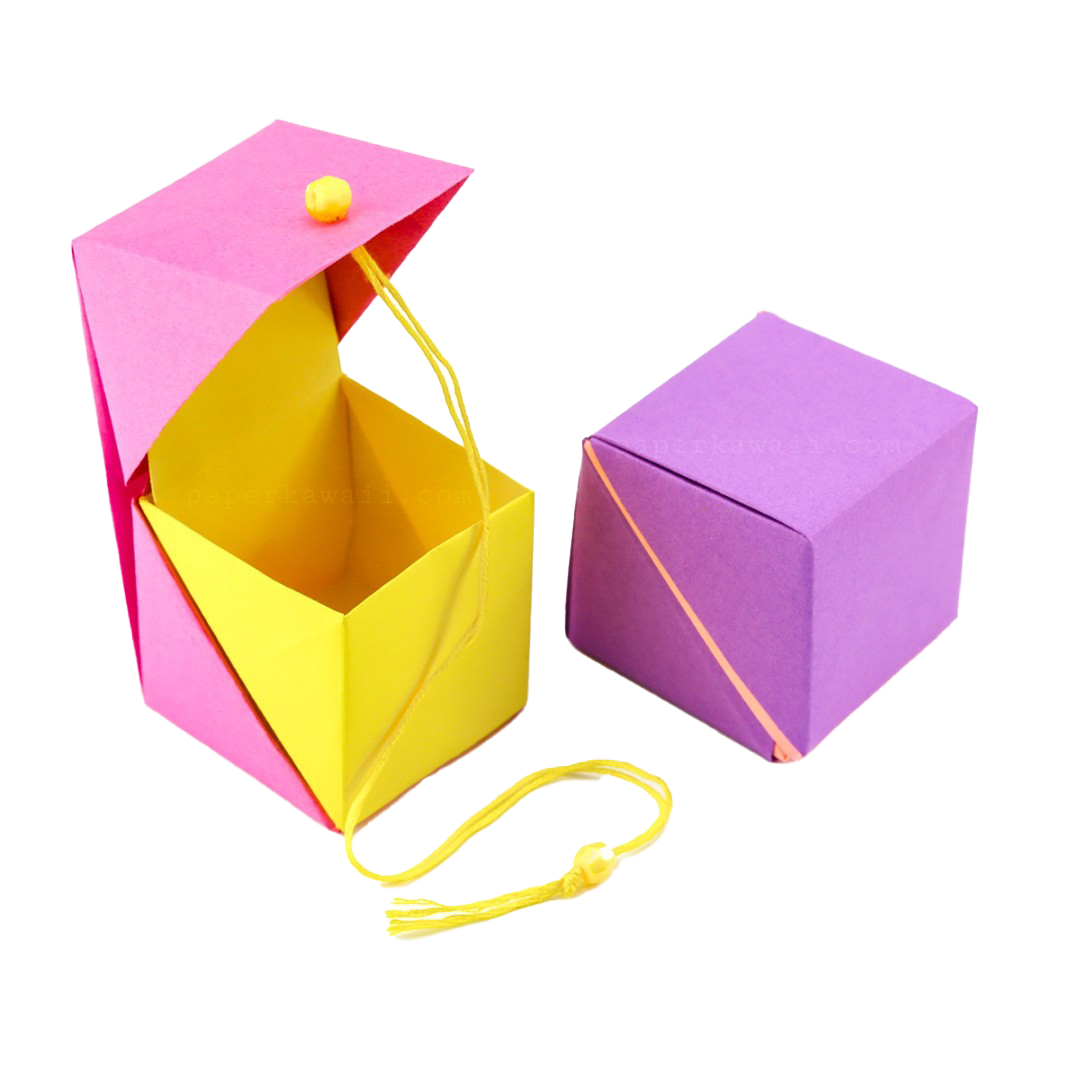 Origami Cube PNG Picture