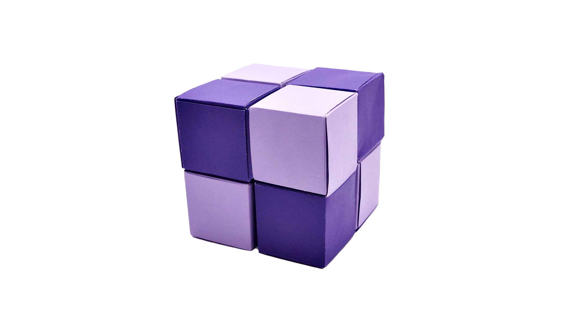 Origami Cube PNG Transparent Image