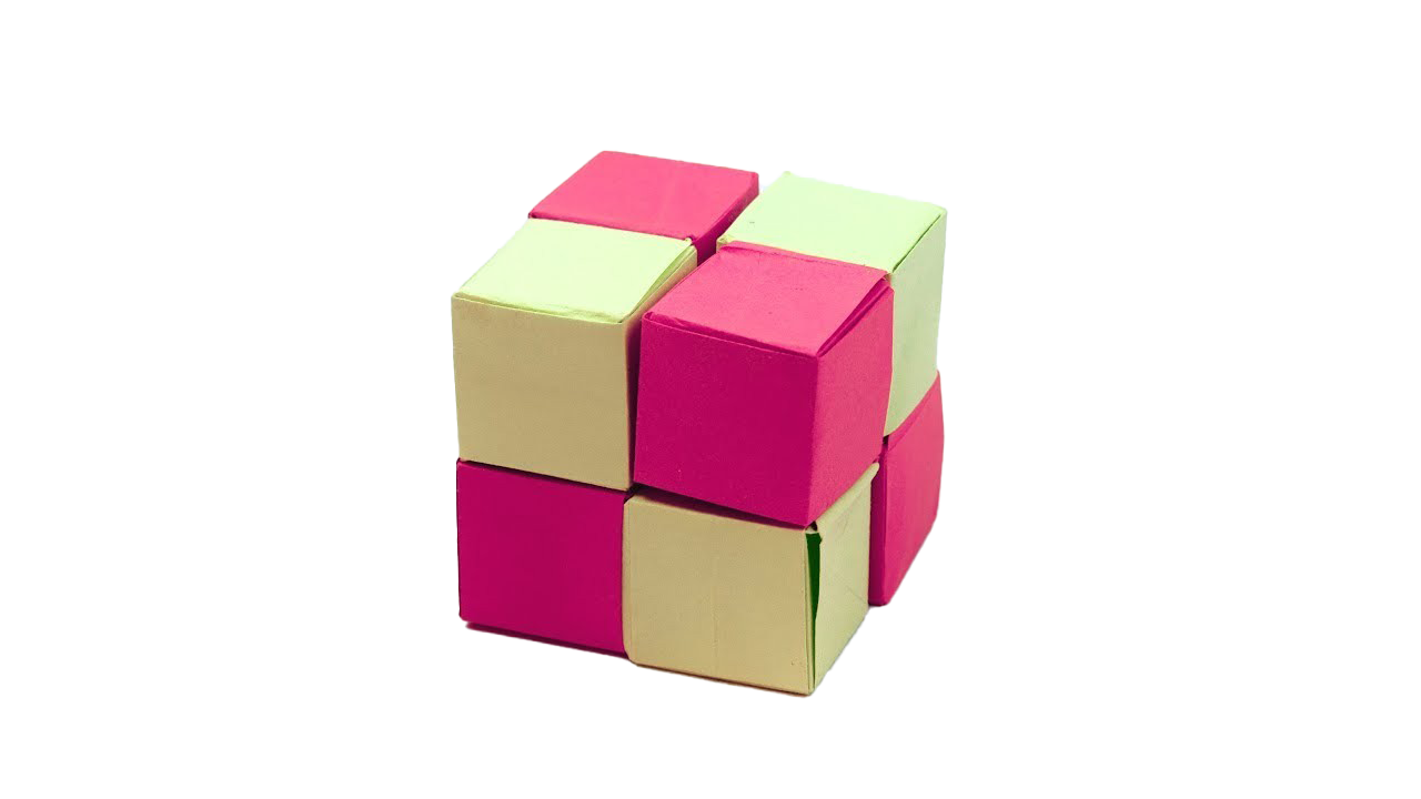 Origami Cube Transparent Image