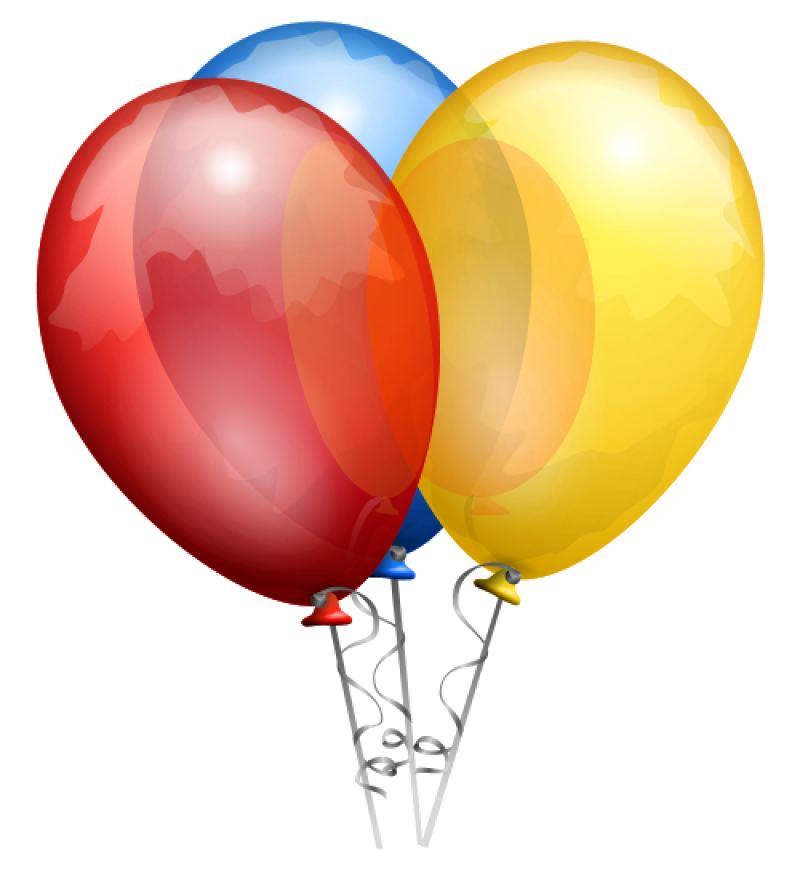 Party Balloons PNG Background Image