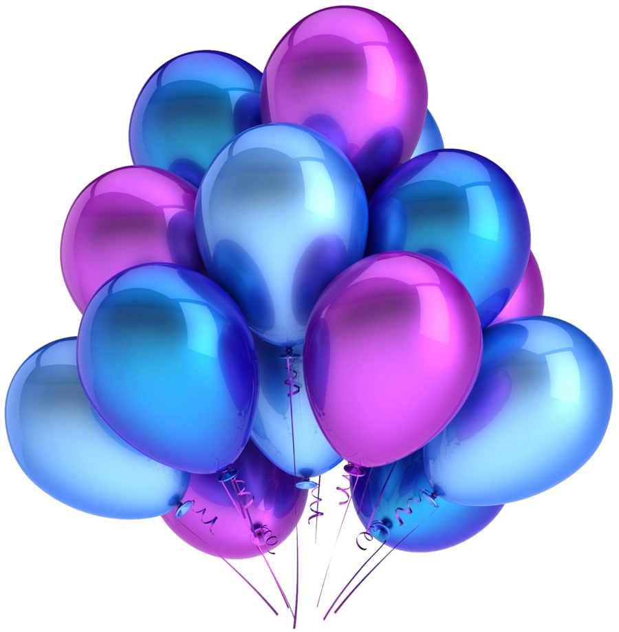 Party Balloons PNG High-Quality Image