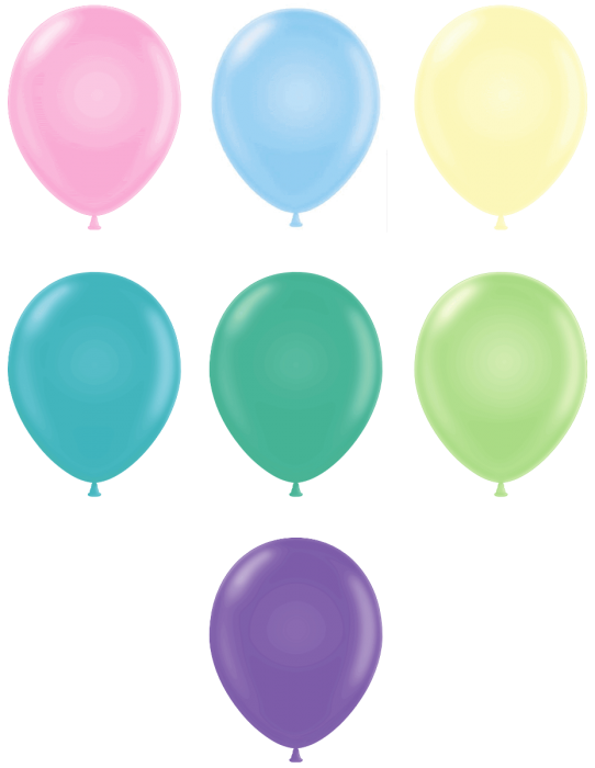 Pastel Balloon PNG Background Image