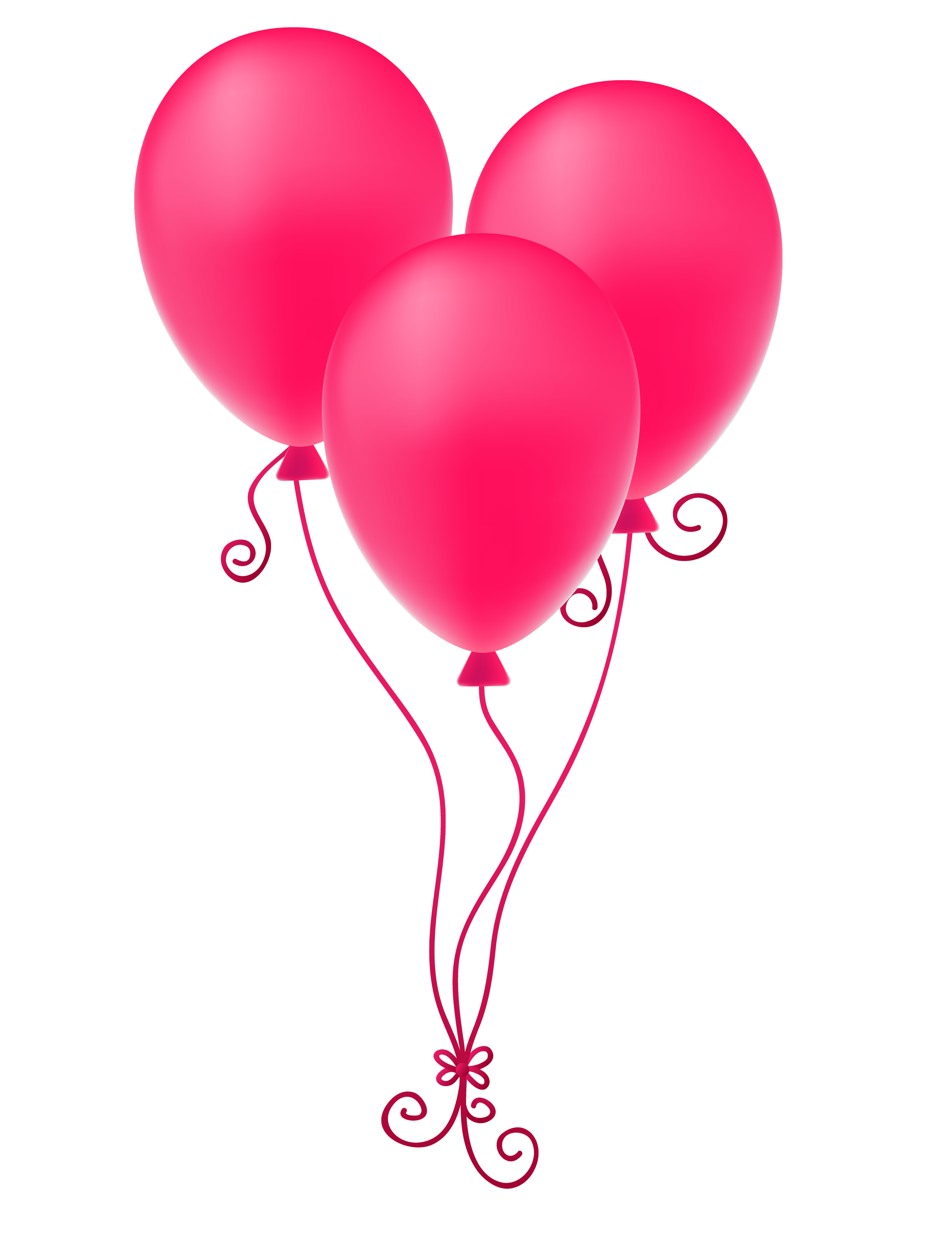 Pink Balloons PNG Background Image
