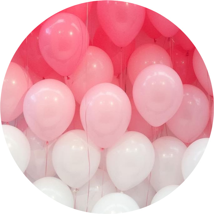 Pink Balloons PNG Photo