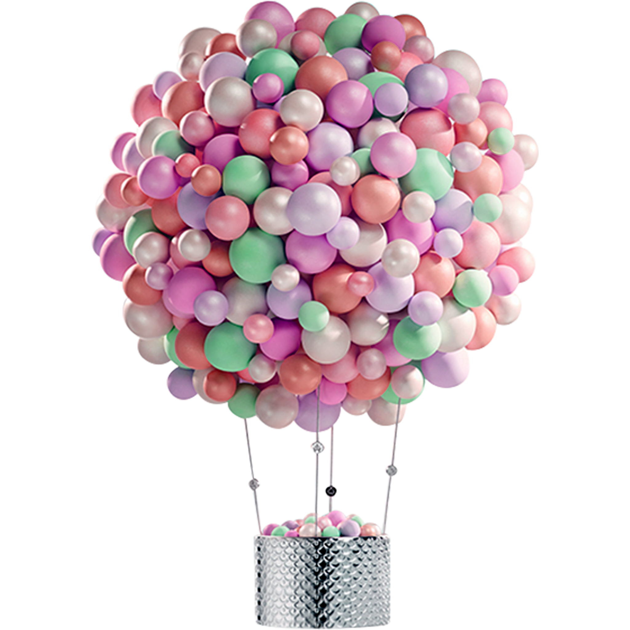 Pink Balloons PNG Pic