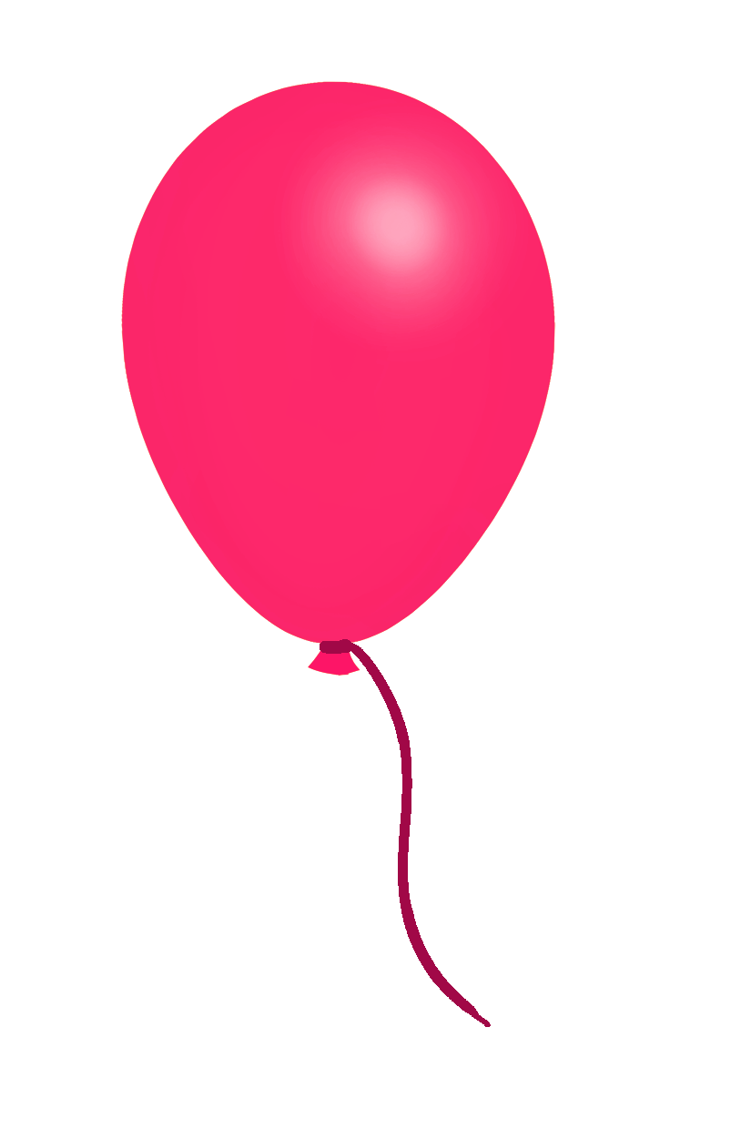 Balon merah muda PNG Gambar