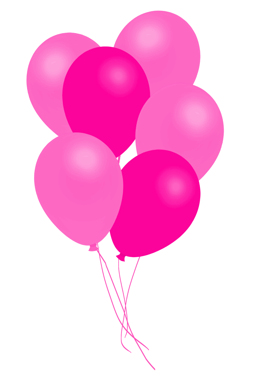 Balões cor-de-rosa fundo transparente PNG