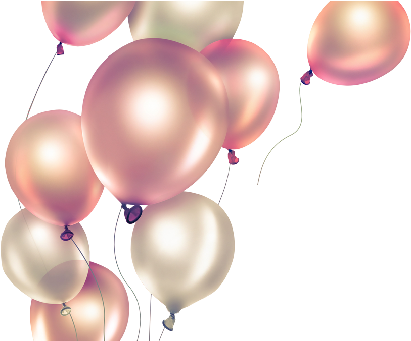 Imagem transparente de balões rosa