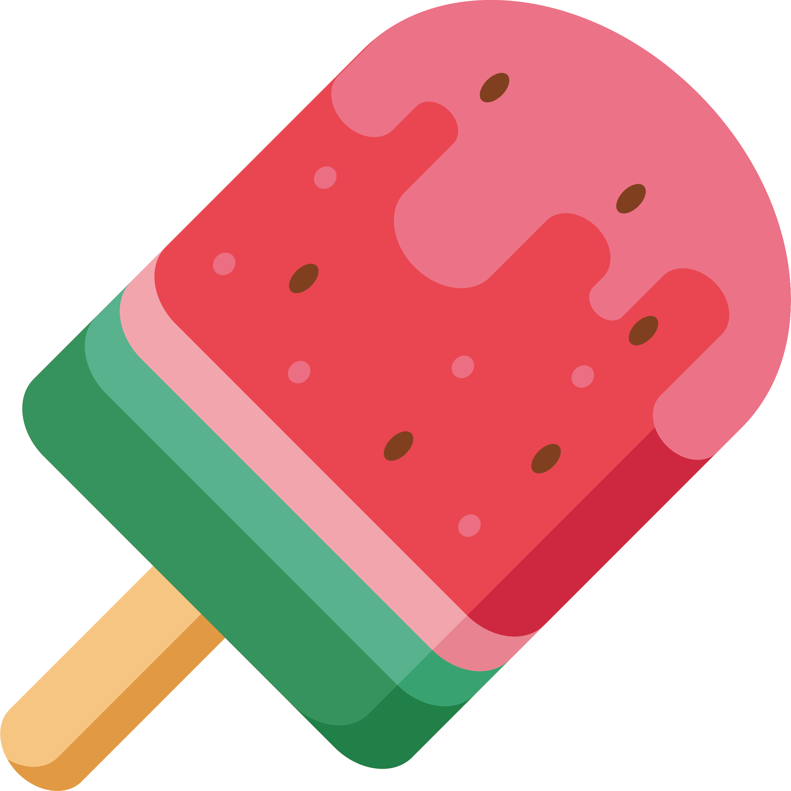 Roze ijs pop Transparante Afbeelding