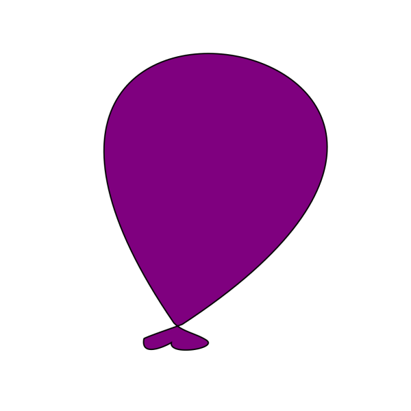 Fundo transparente de balão roxo PNG
