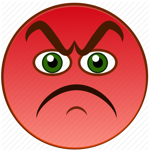 สีแดงโกรธร้องไห้ Emoji พื้นหลังภาพ PNG