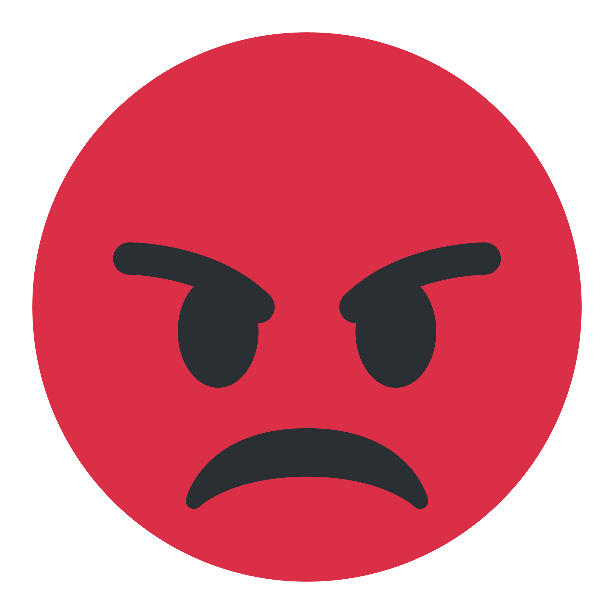 สีแดงโกรธร้องไห้ Emoji PNG Photo