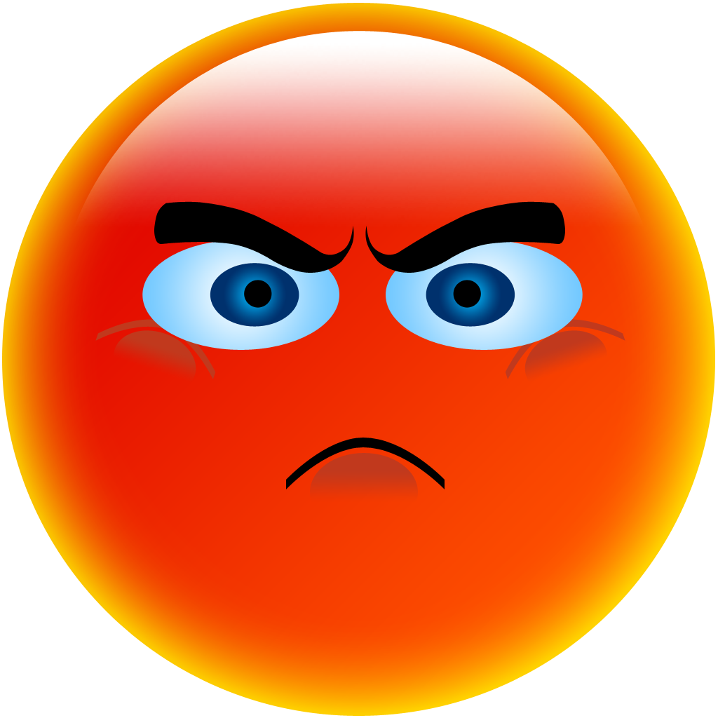 Rot wütend weinen emoji PNG Transparentes Bild