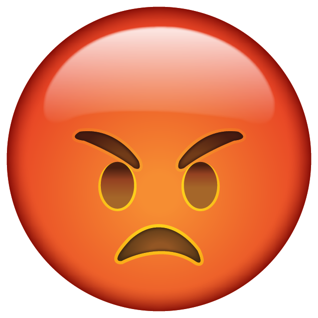 Rot wütend weinen Emoji transparentes Bild