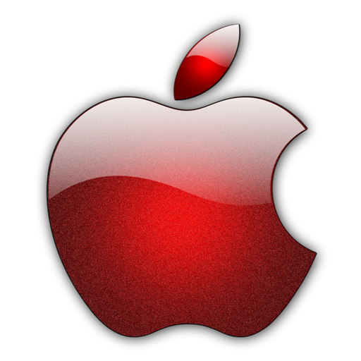 Rode Apple-logo Transparent Beeld