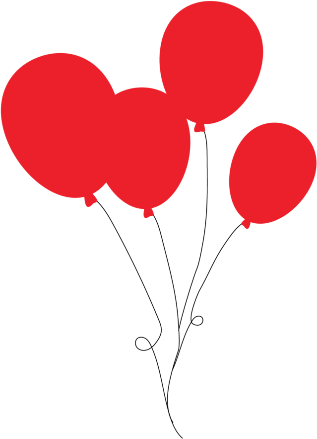 Rote Ballons PNG-Bild