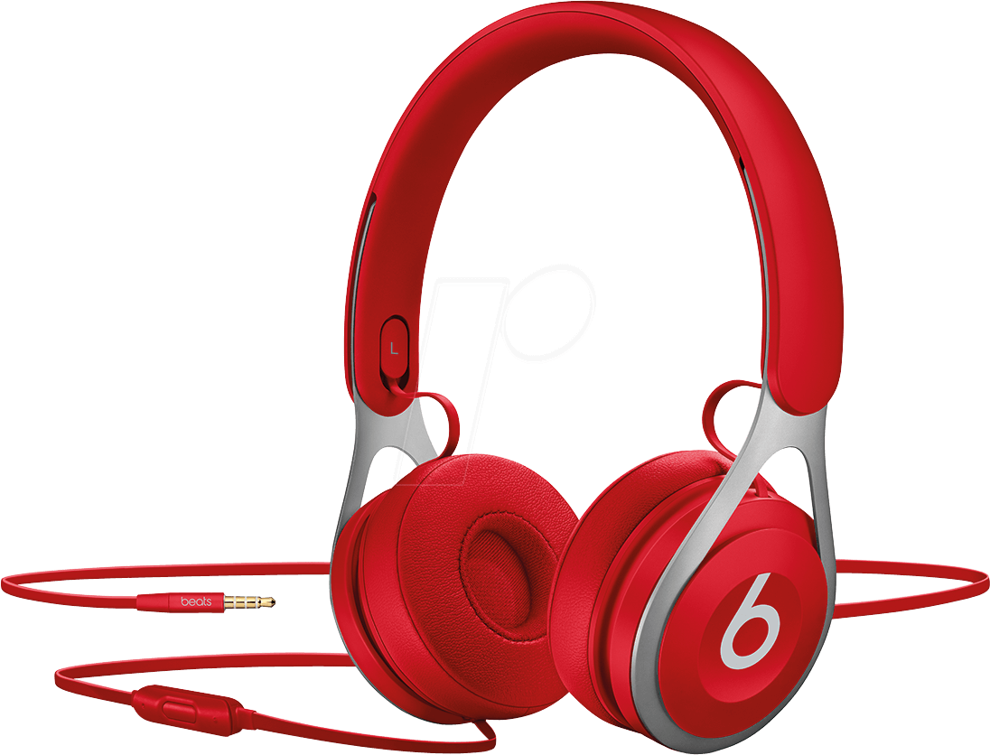 Red Beats Headphone PNG Background Gambar