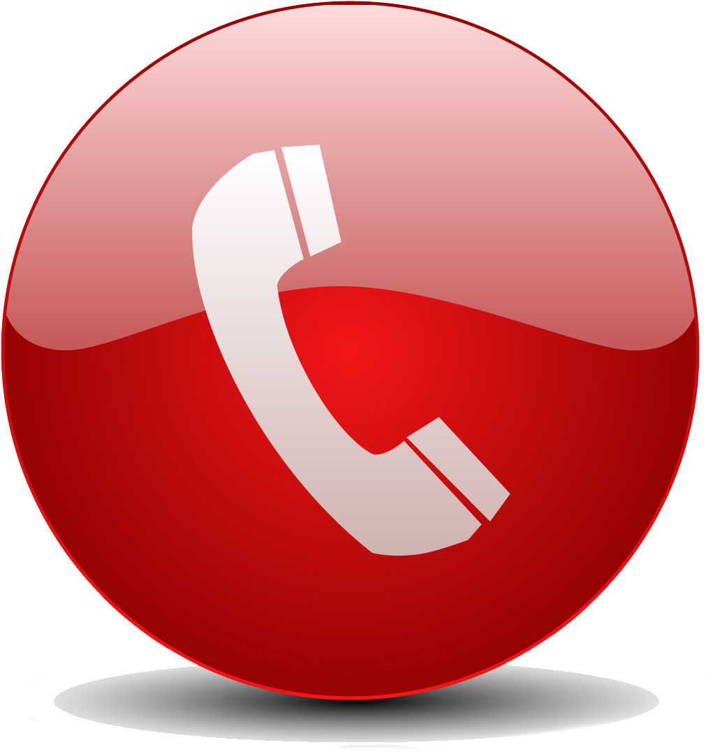 Red Call Button Free PNG Image