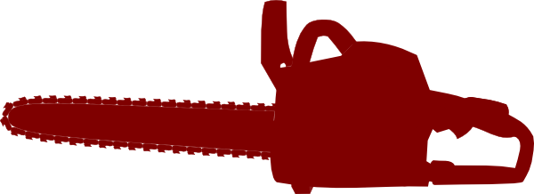 Red Chainsaw Transparan latar belakang PNG