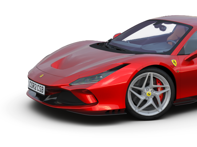Red Ferrari F8 Tributo Gambar Transparan