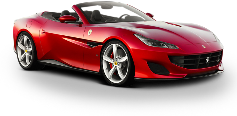 Красный Ferrari Portofino PNG изображения фон