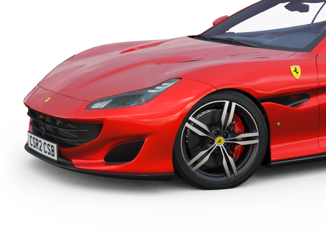 Red Ferrari Portofino PNG-foto