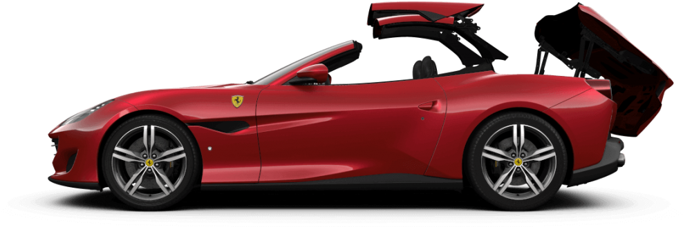 Red Ferrari Portofino PNG Transparant Beeld