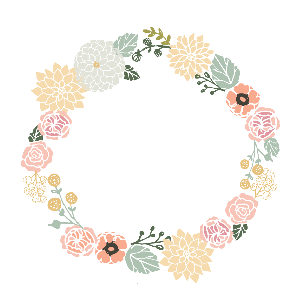 Round Garland Frame PNG High-Quality Image