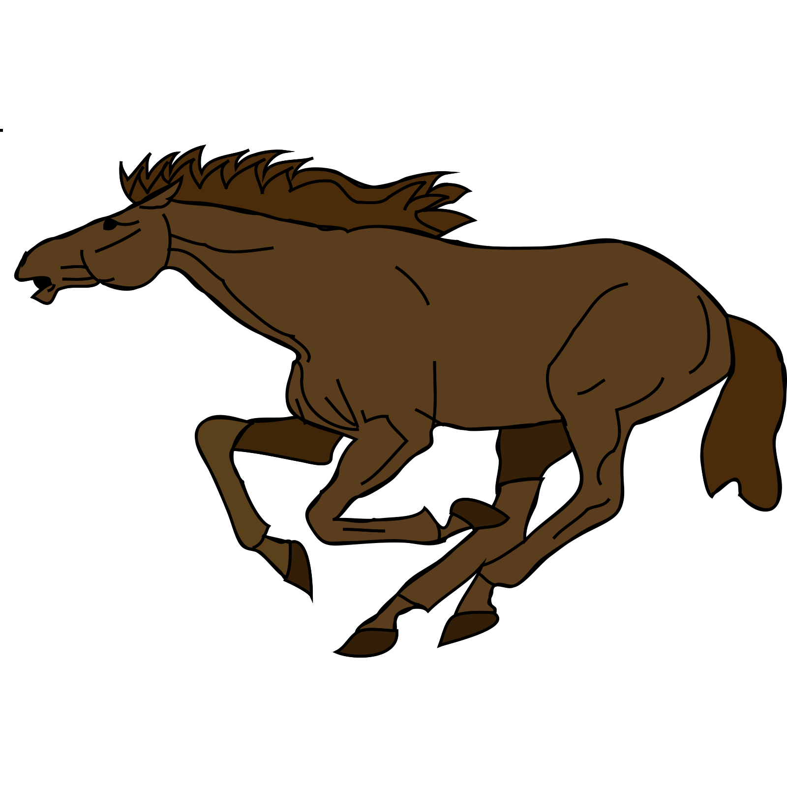 Бег коричневой лошади PNG скачать бесплатно