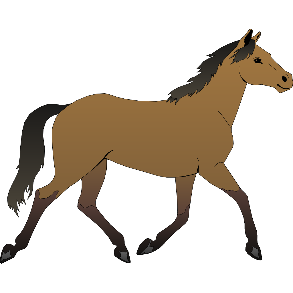 Бег коричневой лошади PNG изображения фон