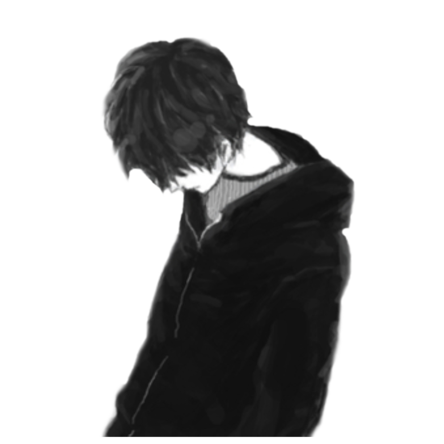 Sad Anime Boy PNG Image Background