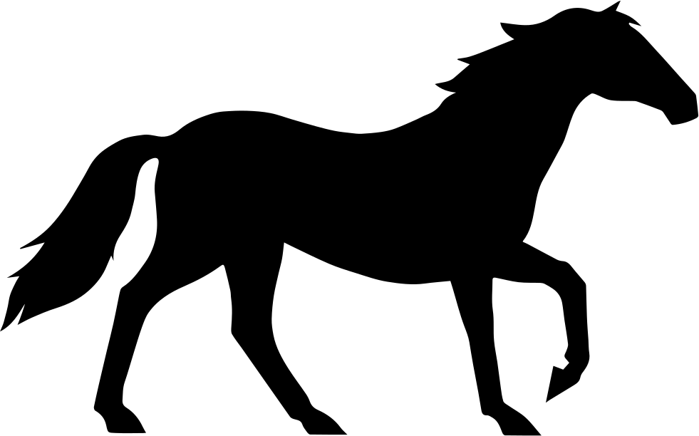 Silhouette Black Horse PNG Image Background