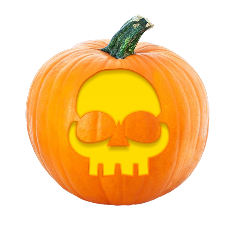 Simple Carved Pumpkin PNG Background Image