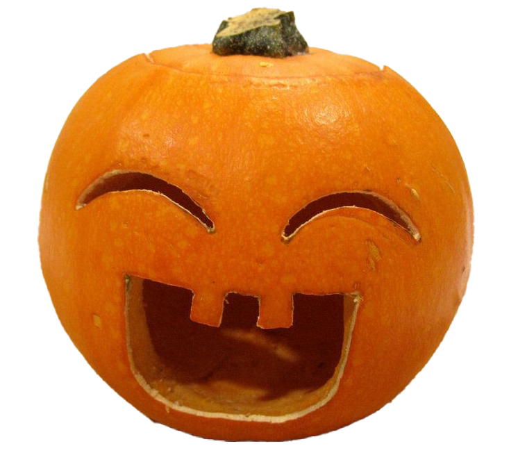Simple Carved Pumpkin PNG Image Background