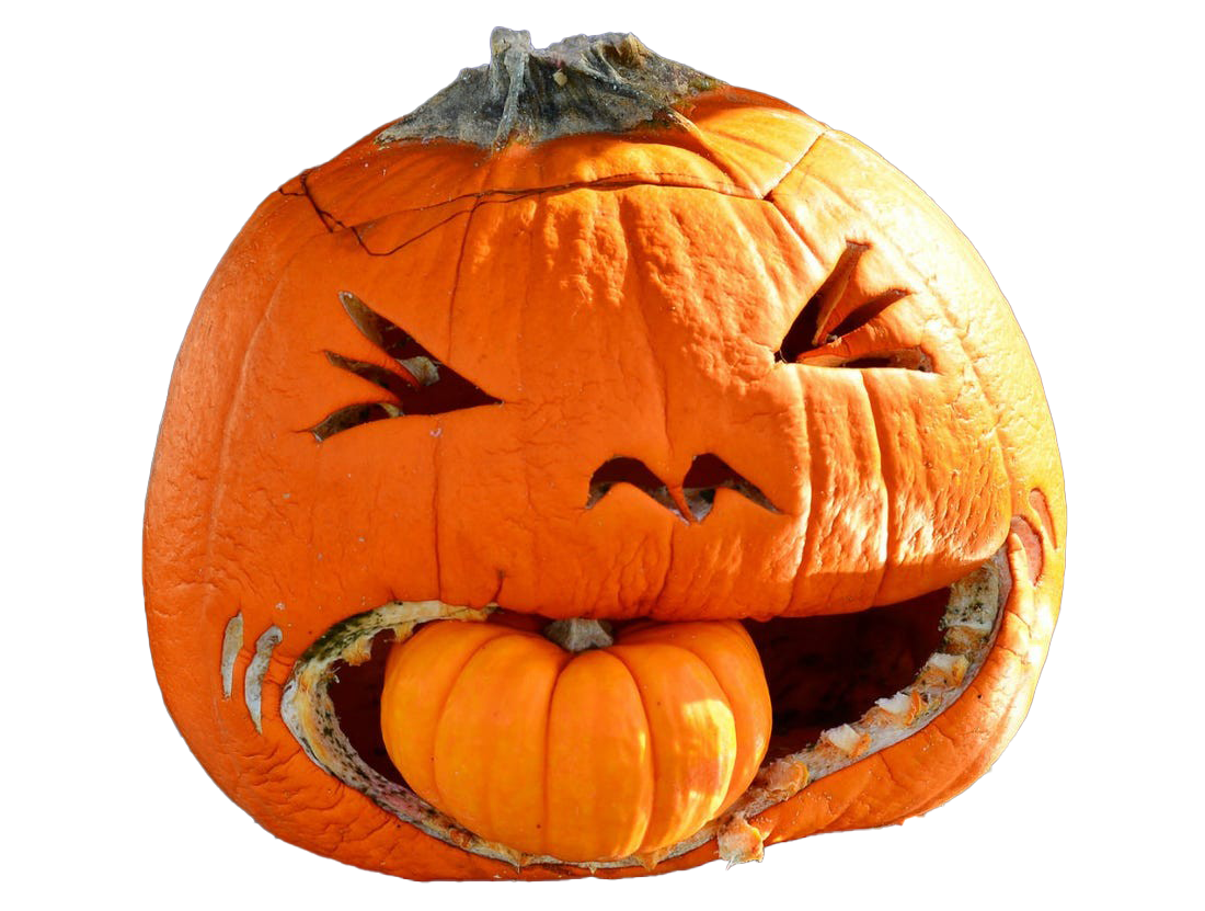 Simple Carved Pumpkin PNG Transparent Image