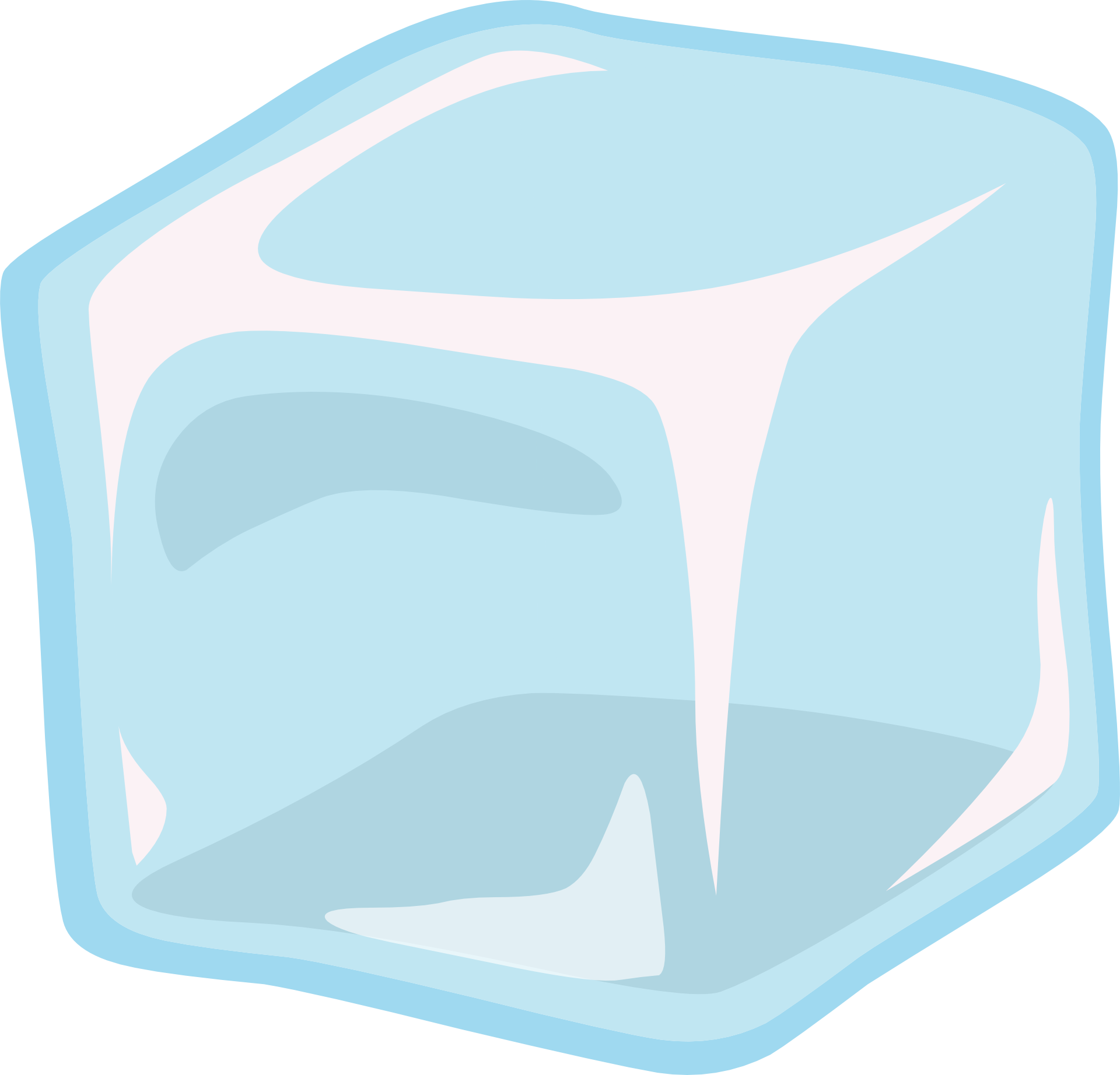 Image Transparente de cube de glace unique