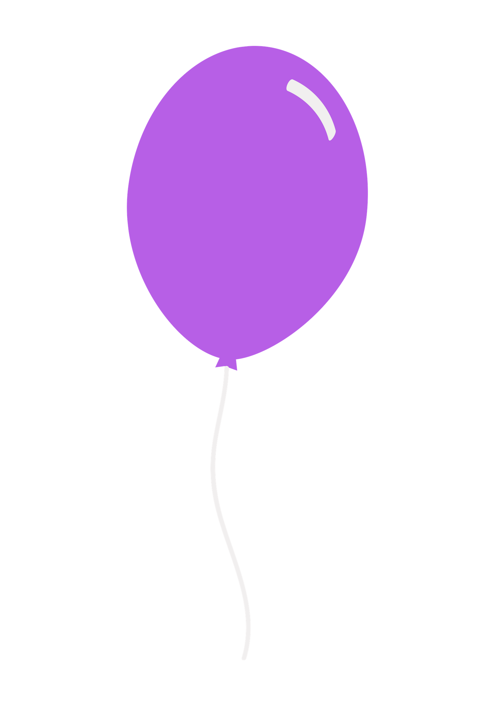 Enkele paarse ballon Gratis PNG-Afbeelding