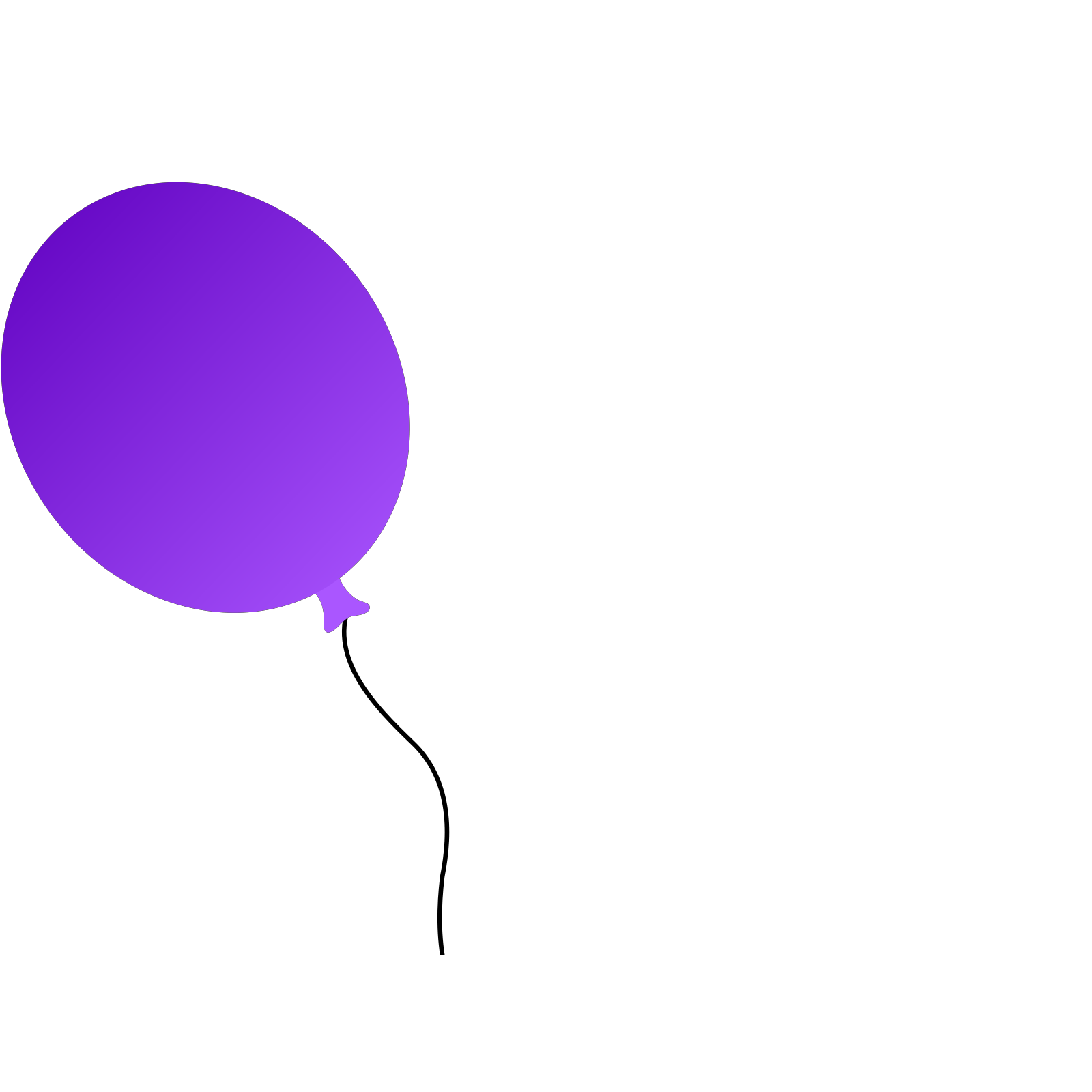 Single Purple Balloon PNG Image Background