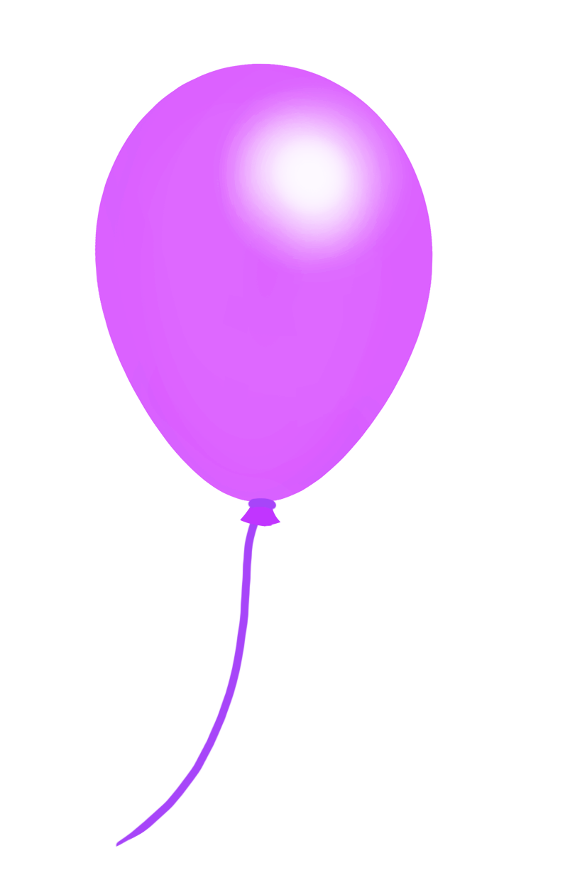 Enkele paarse ballon PNG Foto