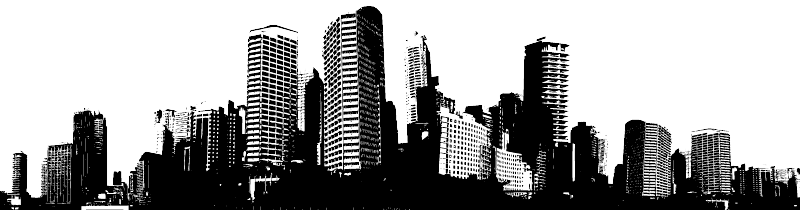 Immagini trasparenti di paesaggio urbano skyline