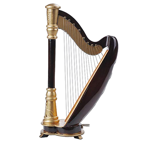Klein draagbaar harp PNG Transparant Beeld