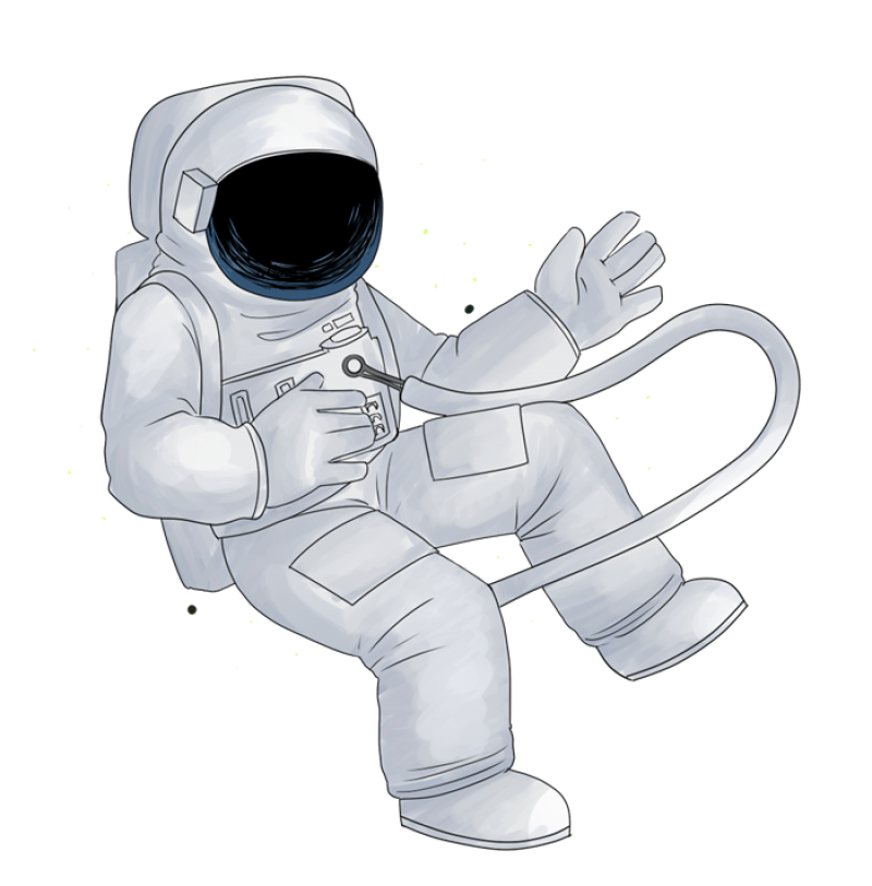 Weltraum-Astronaut transparenter Hintergrund PNG
