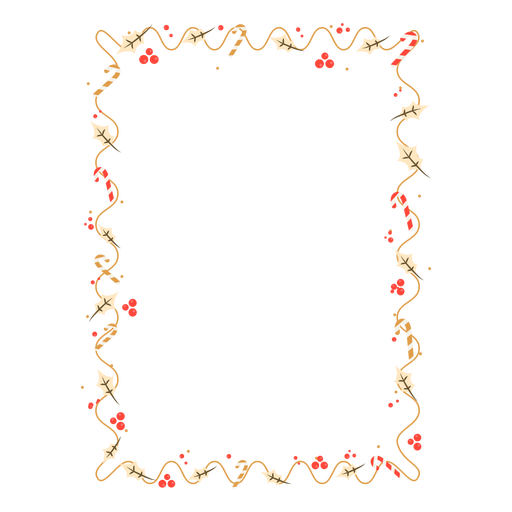 Square Garland Frame PNG Transparent Image